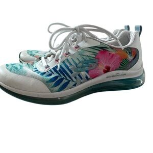 Skechers Women's Tropical Floral Sneakers - White and Green